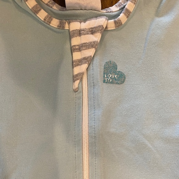 Love to Dream Baby Sleep sack in Light Blue and Gray - Picture 6 of 9